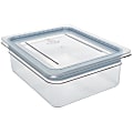 Cambro 1/2 Size Camwear Grip Food Pan Cover, Clear 1 thumbnail image