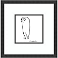 Amanti Art Owl by Pablo Picasso Wood Framed Wall Art Print, 17”W x 17”H, Black