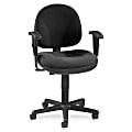 Lorell® Millenia Pneumatic Task Chair, Removeable Arms, Black
