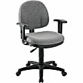 Lorell® Millenia Pneumatic Task Chair, Removeable Arms, Gray 1 thumbnail image