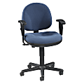 Lorell® Millenia Pneumatic Task Chair, Removeable Arms, Blue