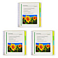 C-Line 10-Pocket Poly Portfolios With Write-On Index Tabs, 8-1/2" x 11", 5-Tab, Clear, Pack Of 3 Portfolios