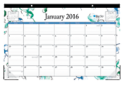 Blue Sky™ Monthly Desk Pad Calendar, 17" x 11", 50% Recycled, Lindley, January-December 2016 1 thumbnail image