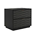 Sauder® Morgan Main 2-Drawer Side Table, 19-3/8”H x 23-5/8”W x 15-3/4”D, Black 1 thumbnail image