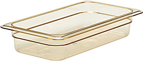 Cambro H-Pan High-Heat GN 1/3 Food Pans, 2"H x 6-15/16"W x 12-3/4"D, Amber, Pack Of 6 Pans 1 thumbnail image