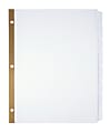 Office Depot® Brand Erasable Big Tab Dividers, 8-Tab, White, Pack Of 2 Sets
