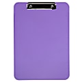 JAM Paper® Plastic Clipboards with Metal Clip, 9" x 13", Purple, Pack Of 12