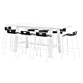 KFI Studios Midtown Bar Height Table & Bar Stool Set, Espresso/White 1 thumbnail image