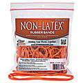 Alliance® Non-Latex Rubber Bands, #117B (7" x 1/8"), Orange, 1/4 Lb. Bag