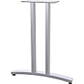 Special-T Structure Series T-Leg Table Base - Powder Coated T-shaped, Metallic Silver Base - 2 Legs - 150 lb Capacity - Assembly Required - 1 Set 1 thumbnail image