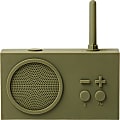 Lexon TYKHO 3 FM Radio And Bluetooth Speaker, Khaki