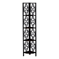 Monarch Specialties Ali 62"H 4-Shelf Corner Bookcase, Espresso/Black 1 thumbnail image