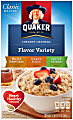 Quaker® Instant Oatmeal Flavor Variety Packs, 1.51 Oz, Pack Of 10, Case Of 12