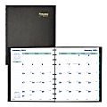 Blueline® Miraclebind CoilPro Monthly Planner, 11" x 9 1/16", 50% Recycled, FSC® Certified, Black Lizard, August 2020 to December 2021