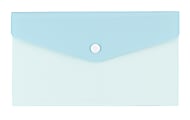 Office Depot® Brand Poly Envelope, 2" Expansion, Check Size, Light Blue