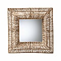 bali & pari Collice Modern Bohemian Square Accent Wall Mirror, 23-1/4"H x 23-1/4"W x 2-7/16"D, Natural Brown