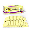 Post-it Super Sticky Recycled Notes, 3 in x 3 in, 24 Pads, 70 Sheets/Pad, 2x the Sticking Power, Canary Yellow, 100% Recycled