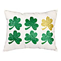 Amscan St. Patrick's Day Shamrock Rectangular Pillows, 9" x 12", Gold/Green, Pack Of 2 Pillows 1 thumbnail image