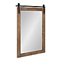 Uniek Kate And Laurel Cates Rectangle Mirror, 38-3/4”H x 25-3/4”W x 1-1/4”D, Rustic Brown