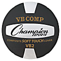 Champion Sports Composite Volleyball Black - 8.25" - Synthetic Leather - Black, White - 12 / Case 1 thumbnail image