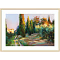 Amanti Art Villa Landscape by Christine Debrosky Wood Framed Wall Art Print, 41”W x 30”H, Natural