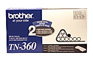 Brother® TN-360 Black Toner Cartridges, Pack Of 2, TN-360BK 1 thumbnail image