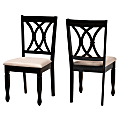 Baxton Studio 10527 Dining Chairs, Sand Brown, Set Of 2 Chairs