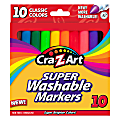 Cra-Z-Art Classic Super Washable Markers, Broad Tip, Assorted Barrel, Assorted Ink, Pack Of 10 Markers 1 thumbnail image
