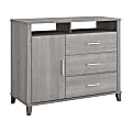Bush Furniture Somerset Tall Sideboard Buffet Cabinet, Platinum Gray, Standard Delivery