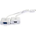 C2G USB C to HDMI or VGA Audio/Video Adapter Kit for Apple MacBook - Notebook accessories bundle - white
