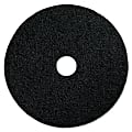 Genuine Joe Black Floor Stripping Pad - 14" Diameter - 5/Carton x 14" Diameter x 1" Thickness - Floor, Stripping - 175 rpm to 350 rpm Speed Supported - Heavy Duty, Dirt Remover, Flexible, Long Lasting, Abrasive, Rotate - Resin, Fiber - Black