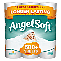 Angel Soft® 2-Ply Toilet Paper Mega Rolls, White, 528 Sheets Per Roll, Pack Of 12 Rolls 1 thumbnail image