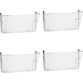 OIC Wall Mountable Plastic Space-Saving Files, 7" x 13" x 4.1", Clear, Carton Of 4 1 thumbnail image