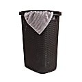 Mind Reader 60L Slim Laundry Hamper Clothes Basket With Lid, 24-3/20"H x 13-3/4"W x 17-13/20"L, Brown 1 thumbnail image