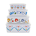 Gibson Home 8-Piece Anaya Rectangular Nesting Food Storage Set, 2-1/2"H x 5-1/2"W x 6-3/4"D 1 thumbnail image