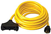 Southwire Generator 3-Outlet Extension Cord, 20 Amp, 25', Yellow, 172-01911 1 thumbnail image
