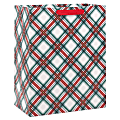 Hallmark 13" Large Holiday Gift Bag (Festive Red and Green Plaid) 1 thumbnail image
