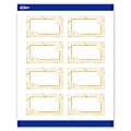 Avery® Printable Cards With Sure Feed® Technology, 2" x 3-1/2", Matte White With Gold Florals, Pack Of 80 1 thumbnail image