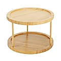 Mind Reader 2-Tier Bamboo Countertop Spice Rack, 6 3/4"H x 9 15/16"W x 9 15/16"D, Brown 1 thumbnail image
