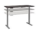 Bush Business Furniture Move 60 Series 72"W x 30"D Height Adjustable Standing Desk, Storm Gray/Cool Gray Metallic, Premium Installation