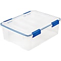 IRIS® Ziploc® WeatherShield® Storage Containers, 19 3/4" x 15 13/16" x 7 1/8", Clear, Case Of 6