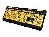 Adesso EasyTouch 132 Florescent Yellow Multimedia Desktop Keyboard