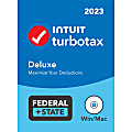 TurboTax Deluxe 2023 Federal + E-file + State, For PC/Mac, Disc Or Download