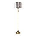 LumiSource Ashland Floor Lamp, 63"H, Off-White/Polished Gold