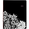 AT-A-GLANCE® Cambridge FloraDoodle Weekly/Monthly Appointment Book, Letter-Size, Black, January To December 2022, 589-905 1 thumbnail image