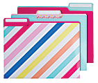 Divoga® Sweet Smarts Collection Fashion File Folders, Letter Size, Assorted Colors, Pack Of 9 1 thumbnail image