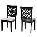 Baxton Studio Abigail Finished Wood Dining Accent Chairs, Gray/Dark Brown, Set Of 2 Chairs 1 thumbnail image