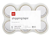 Office Depot® Brand Shipping Packing Tape, 1.89" x 70.8 Yd, Clear, Pack Of 6 Rolls