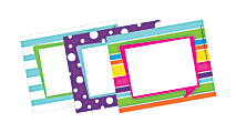 Barker Creek Self-Adhesive Name Badge Labels, 3 1/2” x 2 3/4”, Happy, Pack Of 45 1 thumbnail image