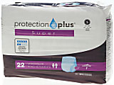 Protection Plus Super Protective Disposable Underwear, Small, 20 - 28", White, 22 Per Bag, Case Of 4 Bags